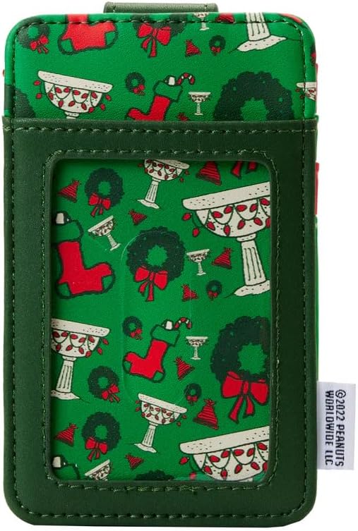 Loungefly Peanuts Snoopy & Woodstock Weihnachtskranz-Kartenhalter, Mehrfarbig/Meereswellen (Ocean Ti