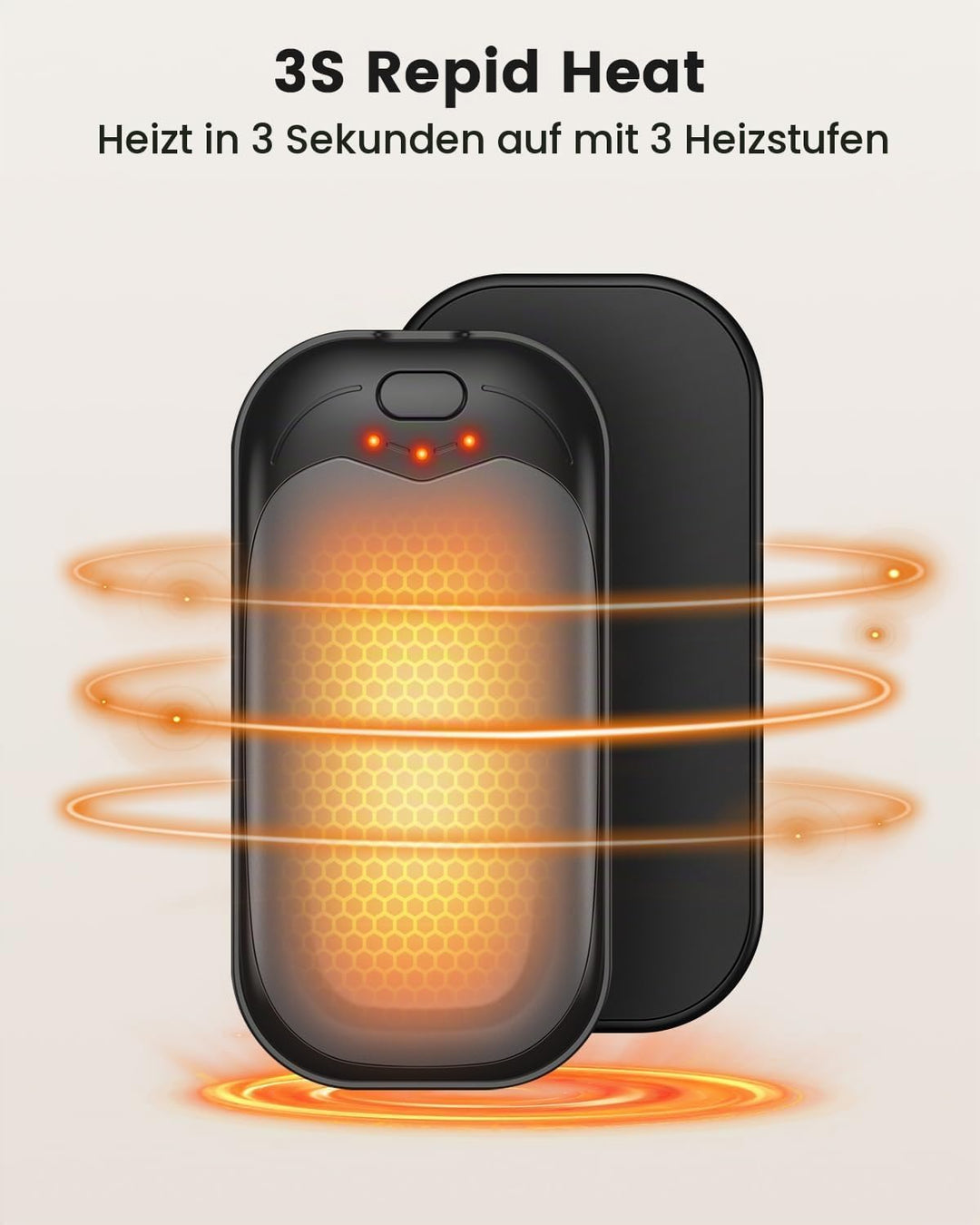 gabless Handwärmer Wiederaufladbar 2er, Elektrisch Handwärmer USB Tragbarer Handwärmers im Taschenfo
