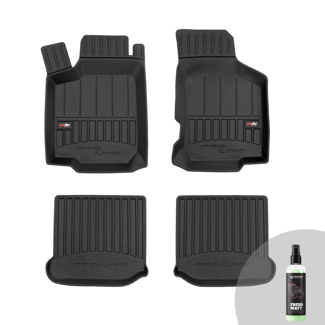 FROGUM ProLine 3D Gummimatten Exklusiven Auto Fussmatten Autofussmatten für SEAT Leon I 1999-05, für