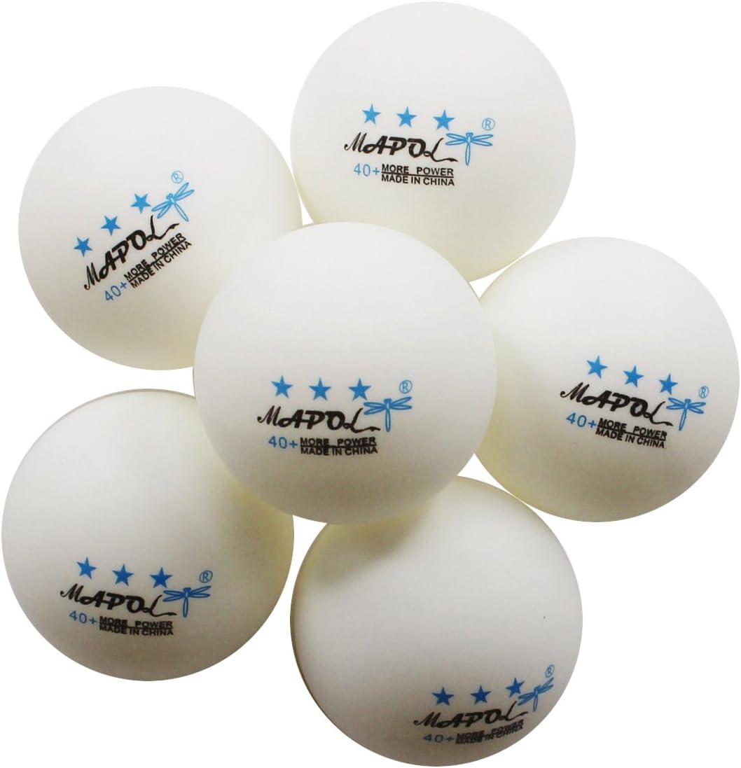 MAPOL 50 weisse 3-Sterne-Tischtennisbälle Premium Training Ping Pong Bälle