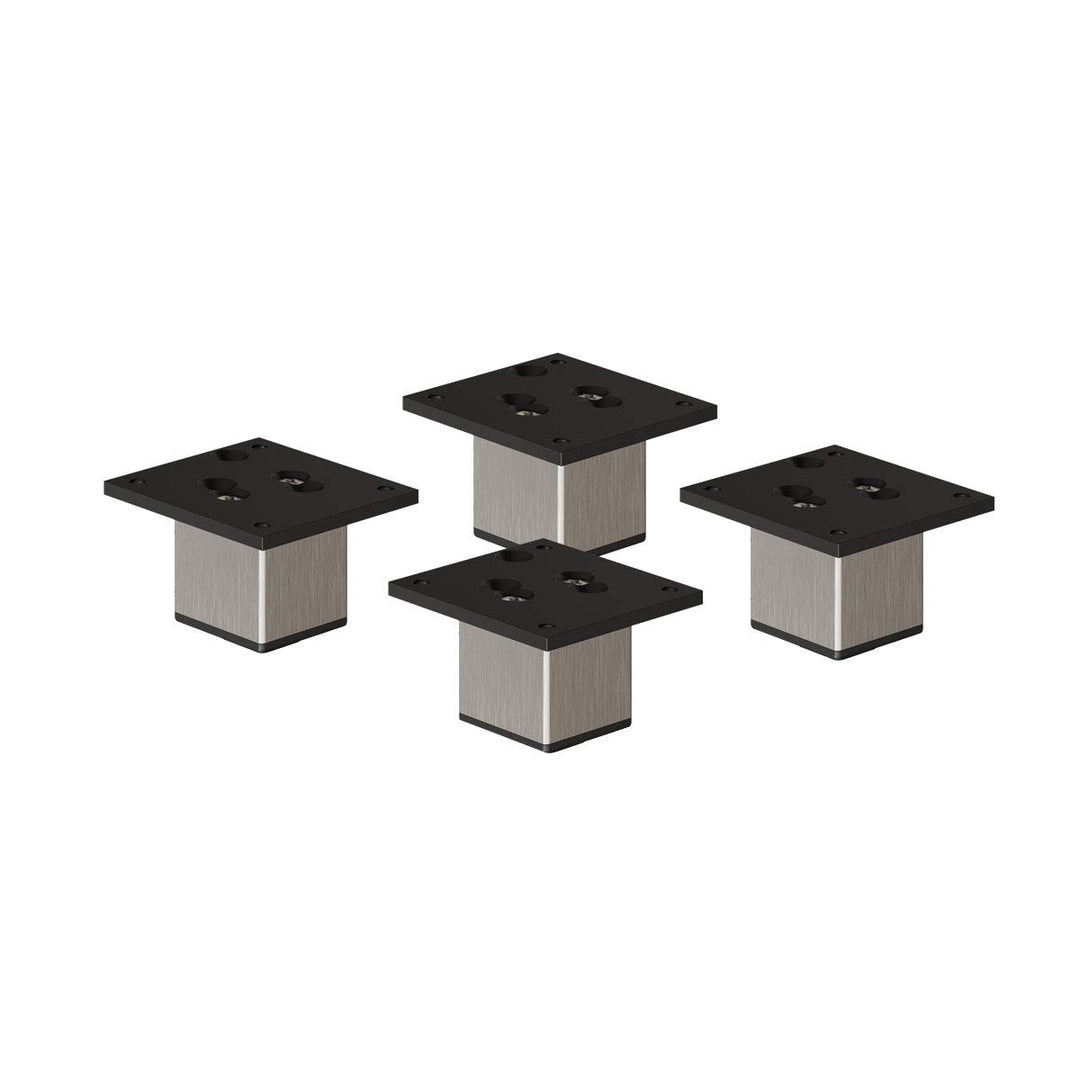 sossai® Exklusiv - Aluminium Möbelfüsse | E4MF-N | 4er Set | Höhe: 60mm | Farbe: Inox 4 Stück, Höhe: