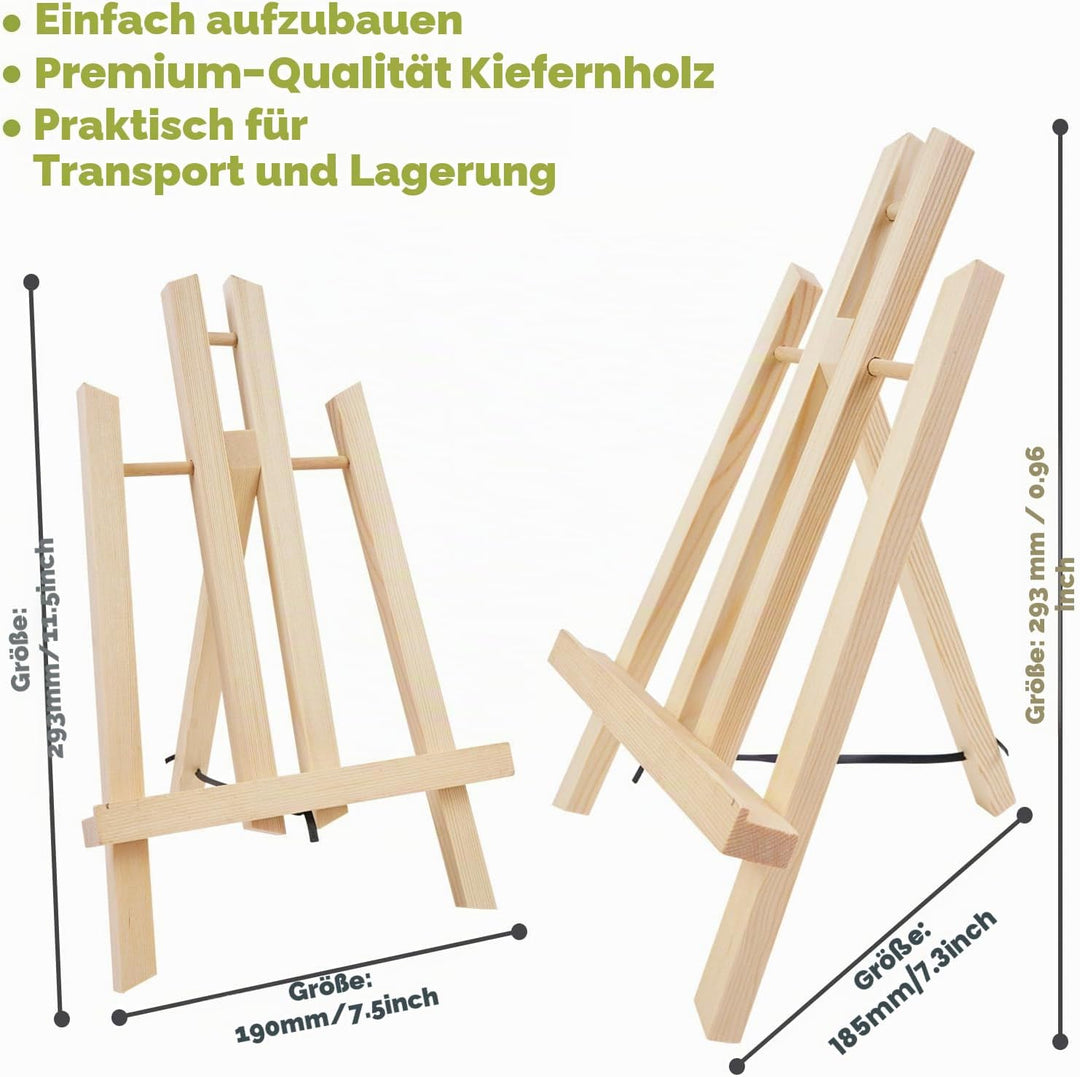 CONDA 6-Packung 30cm Tischplatte, Tragbar A-Rahmen Stativ Tischplatte Staffelei Set für Malerei Part