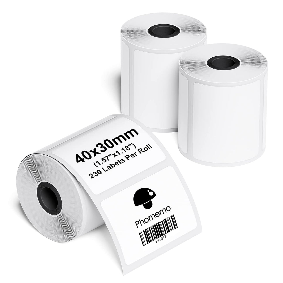Phomemo M110/M220/M221/M200/M120/M100/M108/M150/M250/M260 Selbstklebende Etiketten 1.57" x 1.18" (40