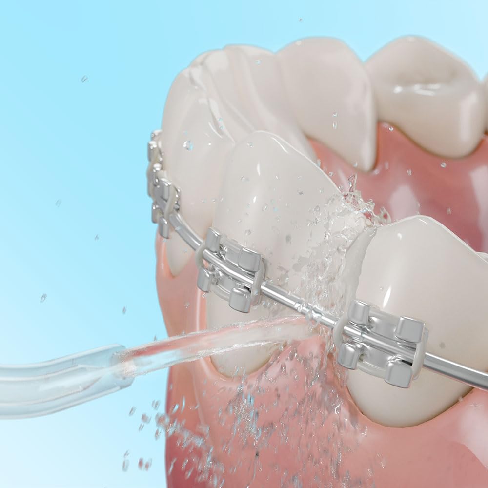 Cecotec Munddusche Bamba ToothCare 1200 Jet Pro. 7 Düsen, Bis zu 1250-1700 Impulse pro Minute, LED-A