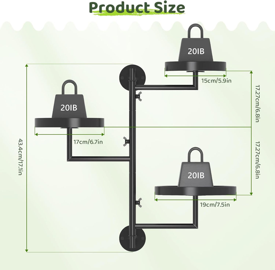 Wandbehang Pflanzenständer Set, Blumenständer für Draussen, Plant Stand Indoor Outdoor, Pflanzenrega