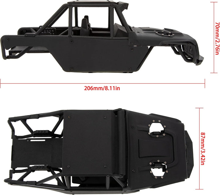 1/18 TRX4M Ripper Nylon Spritzguss V2 Version MEX2-Schwarz, MEX2-Schwarz