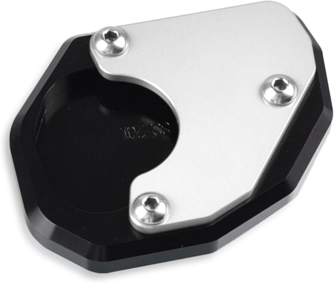 MOLONG CNC Aluminium Seitenständer Vergrössern Platte für Trident 660 2021 2022 Silber, Silber