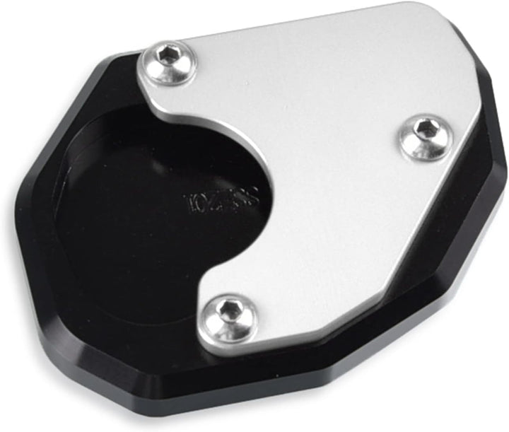 MOLONG CNC Aluminium Seitenständer Vergrössern Platte für Trident 660 2021 2022 Silber, Silber