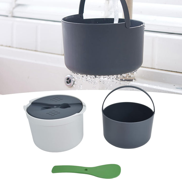 Mikrowellen Reiskocher, 2L Dampfgarer Runde Lebensmittelbehälter Kochen Multifunktionales Kochgeschi