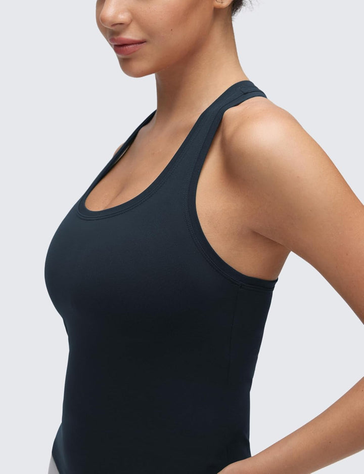 CRZ YOGA Butterluxe Damen Gym Ärmelloses Shirt Sommer Yoga Tank Top Racerback Lang Sport Tops Fitnes