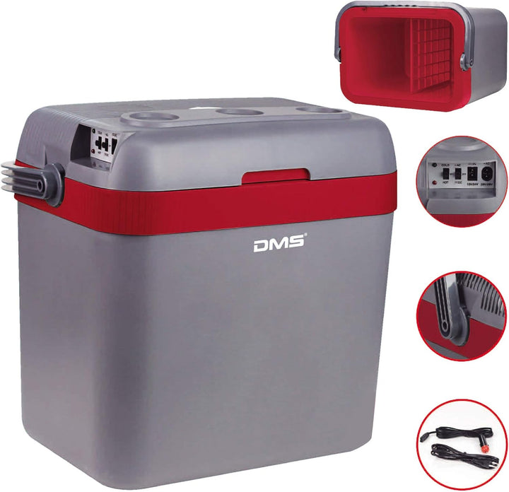DMS® Kühlbox Kühltasche Gefriertasche 33L Getränkebox Wärmebox 12-24V LKW und PKW Zum Kühlen und War