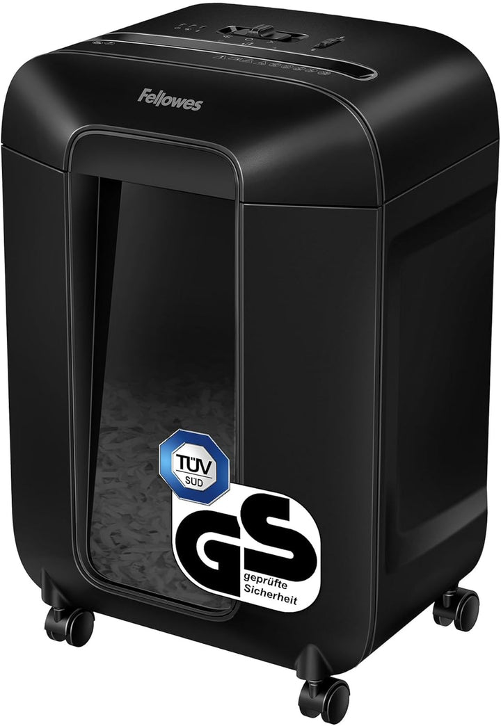 Fellowes Aktenvernichter 12 Blatt (P4), Papierschredder mit Cross-Cut für Homeoffice und Büro, LX85,