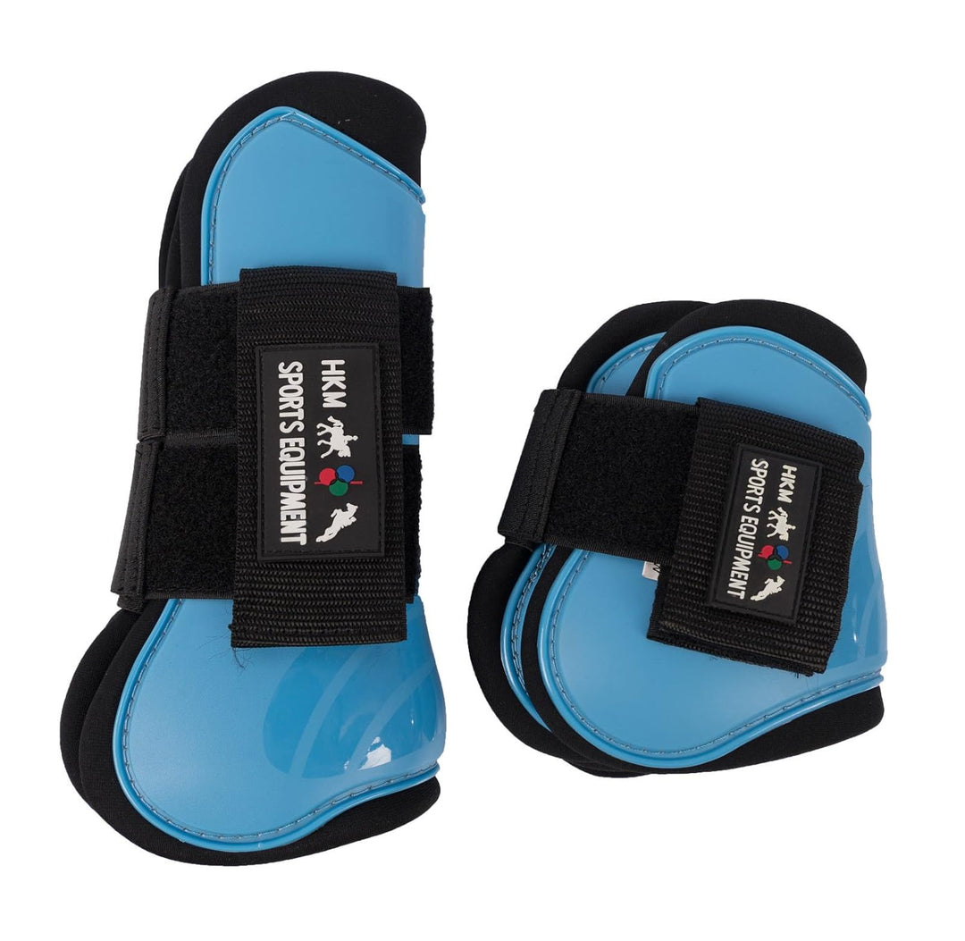 HKM 8566 Springgamaschen und Streichkappen 4er Set, gefüttert, Pony Cob Full Pony Violett/Schwarz, P
