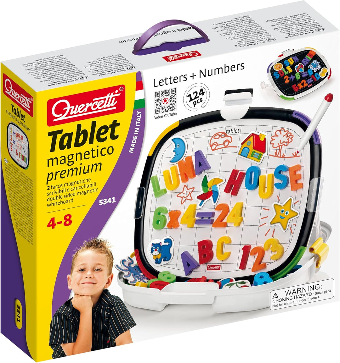 Quercetti - Tablet Magnettafel Buchstaben+Zahlen