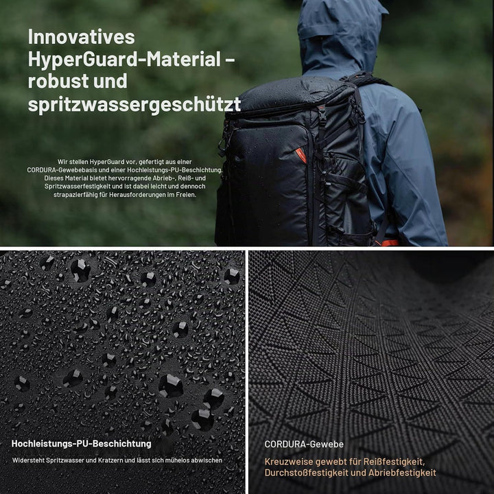 PGYTECH OnePro Flex 50L Rucksack Wasserdicht + Grösse L Kamera Einsatztasche,Kamerarucksack Set für