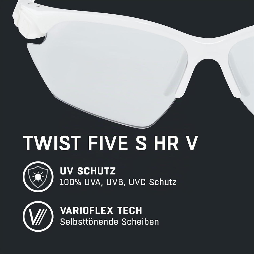 ALPINA TWIST FIVE S HR V - Selbsttönende, Bruchfeste &amp; Beschlagfreie Sport- &amp; Fahrradbrille Mit 100%