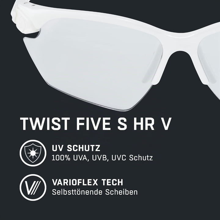 ALPINA TWIST FIVE S HR V - Selbsttönende, Bruchfeste &amp; Beschlagfreie Sport- &amp; Fahrradbrille Mit 100%