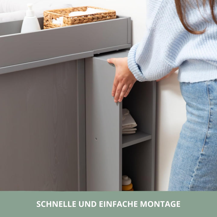 Stauraumregal für IKEA HEMNES Kommode – passgenaues Zwischenregal für Windeln, Babykleidung & Pflege