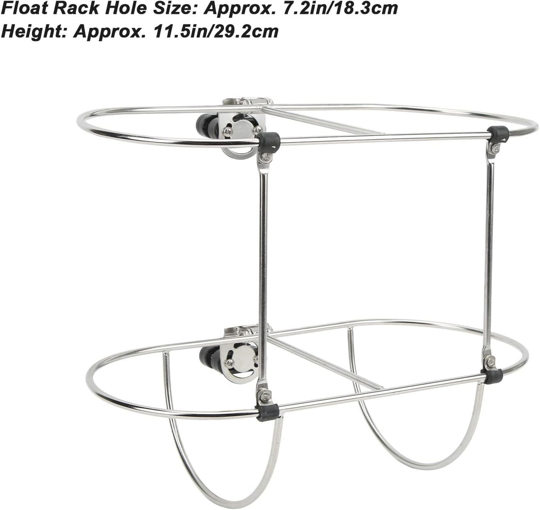 FOLOSAFENAR Boots-Fender-Rack, 2-Korb-Marine-Fender-Halter, klappbar, rostfrei, für 7-Zoll-Yacht-Fen