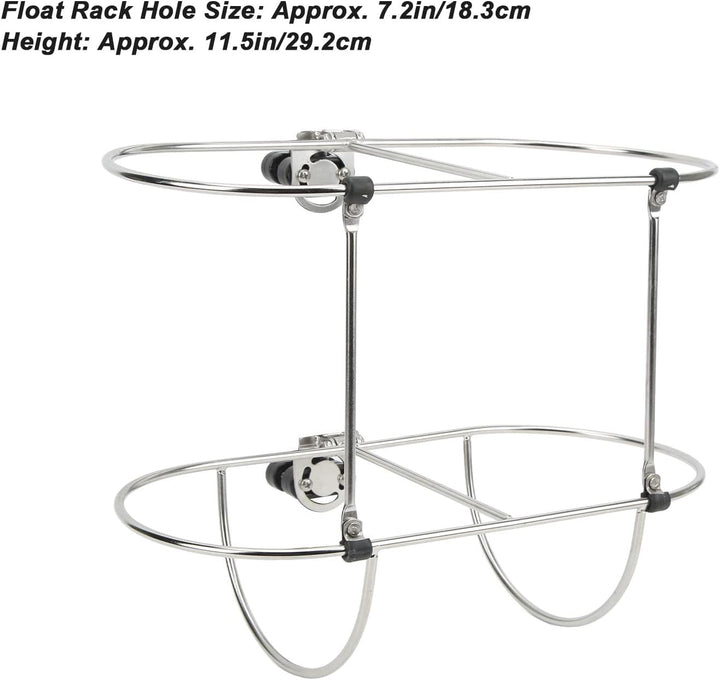 FOLOSAFENAR Boots-Fender-Rack, 2-Korb-Marine-Fender-Halter, klappbar, rostfrei, für 7-Zoll-Yacht-Fen
