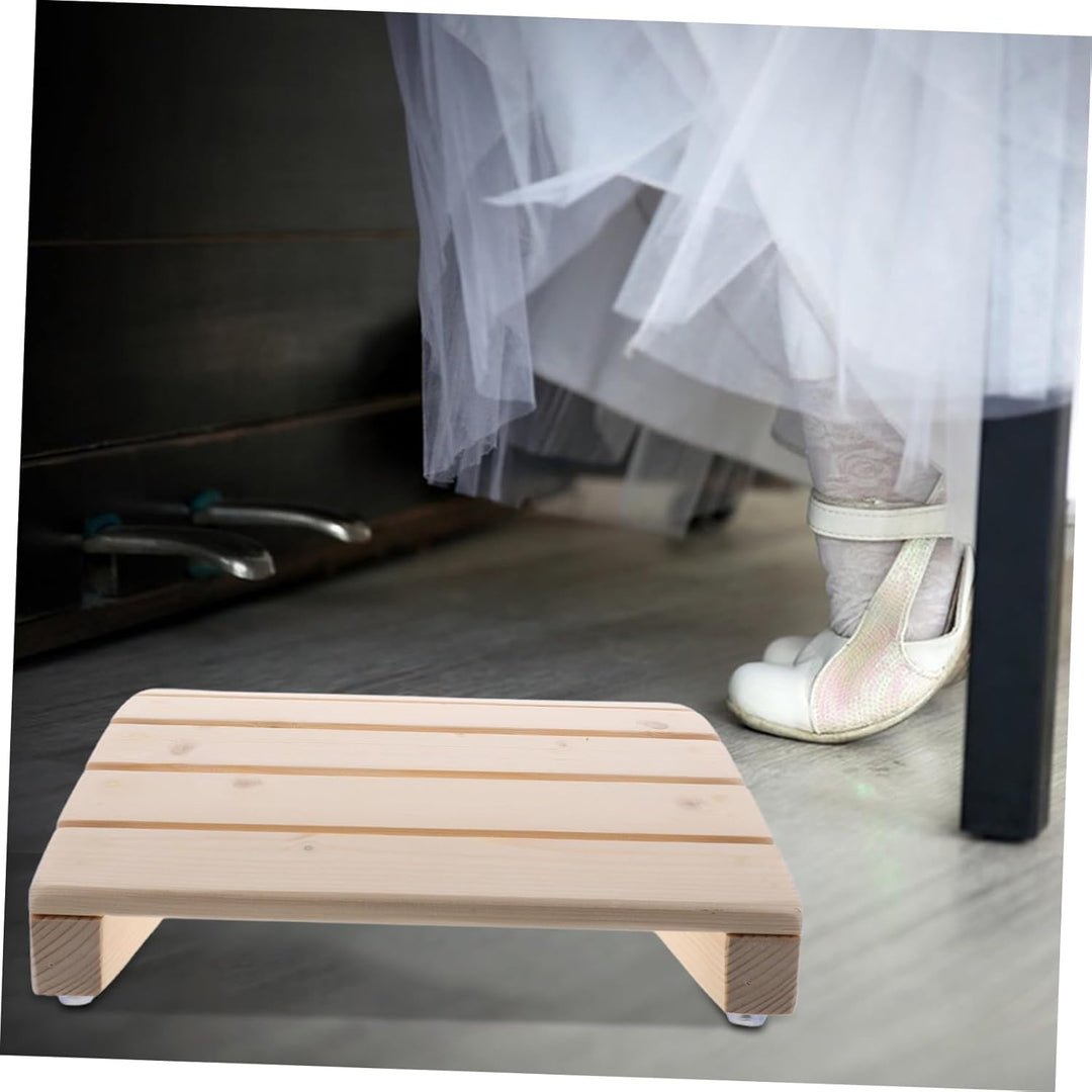 TOYANDONA Klavierhocker Aus Holz Für Junge Mädchen Ergonomische Fussstütze Für Schreibtisch Anfänger