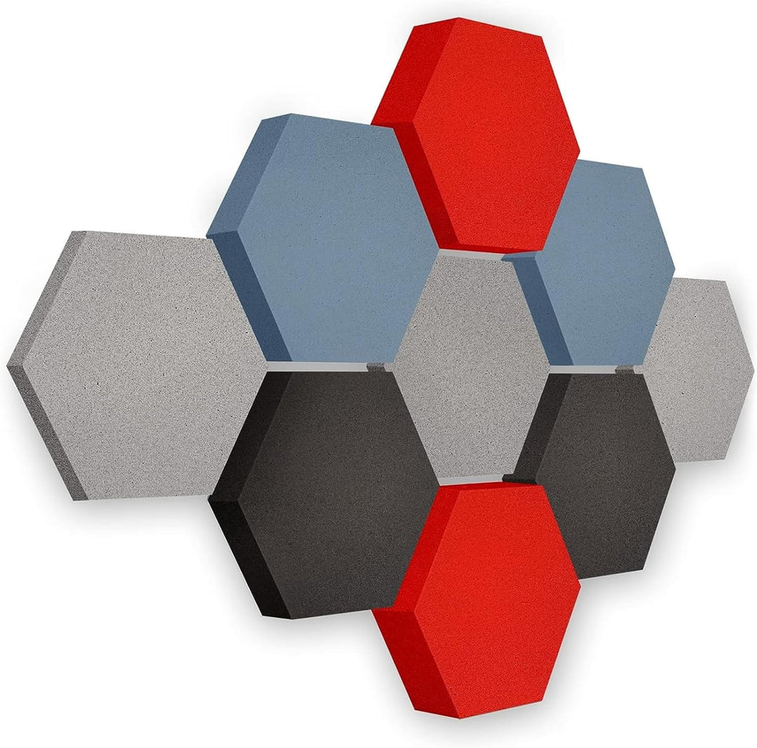 platino24 Akustikpaneele 9 Elemente Edition LOFT 3D I Ø 300mm Akustikplatten Schalldämmung Wand & De