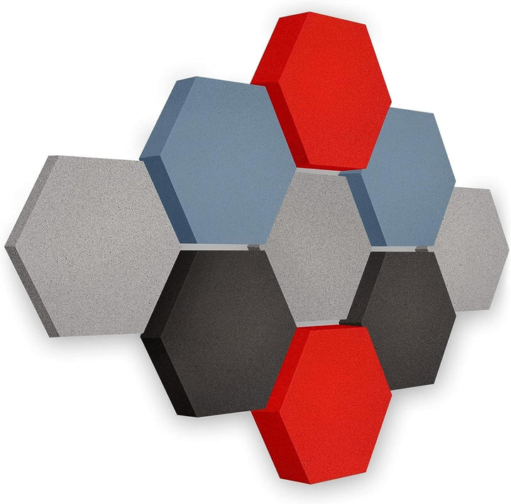 platino24 Akustikpaneele 9 Elemente Edition LOFT 3D I Ø 300mm Akustikplatten Schalldämmung Wand & De