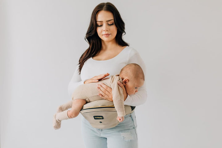 Tushbaby Babytrage Hüfttrage für Baby und Kleinkind bis 20 kg, Creme Cream, Cream