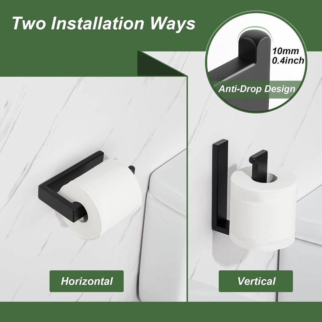Toilettenpapierhalter Schwarz, SAYAYO Klopapierhalter Edelstahl Toilettenpapierhalter Bohren Toilet