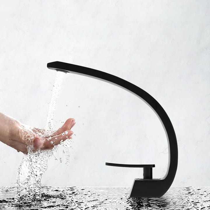 Wasserhahn Bad Waschtischarmatur mit Zugstange Einhebelmischer Wasserhahn Bad mit Auslauf Höhe 19.5