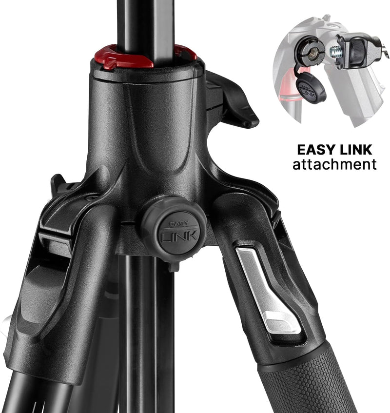 Manfrotto Befree GT XPRO Aluminium Kamerastativ,496 Kugelkopf, Twist Lock-System, 90-Grad, 200PL-PRO