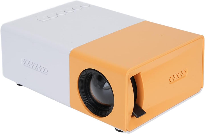 ASHATA Tragbarer Projektor für Smartphone, 1080p Movie Projector mit Integriertem Lautsprecher, 100A