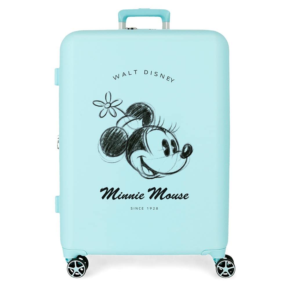 Disney Minnie You are Magic Mittelgrosser Koffer, Blau, 48 x 70 x 26 cm, starres ABS, integrierter T