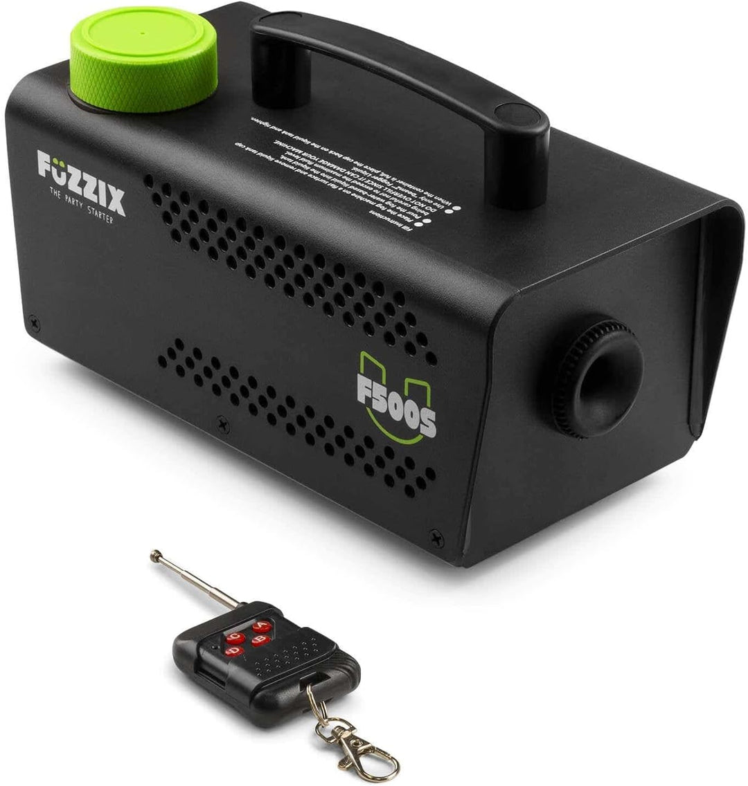 Fuzzix F500S Nebelmaschine Mini mit Funk-Fernbedienung, Nebelmaschine Halloween, 500 Watt Rauchmasch