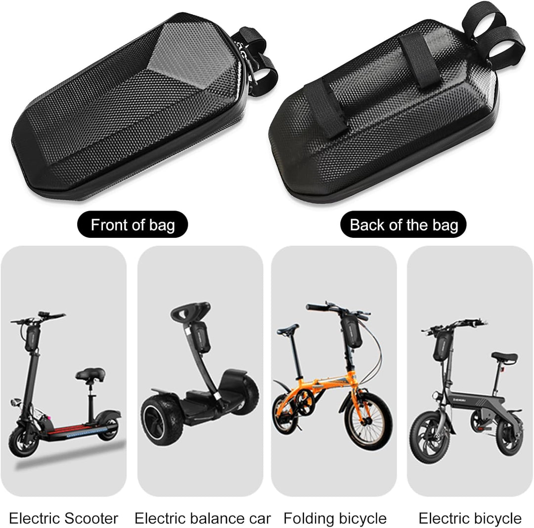 4L E Scooter Tasche für Roller wasserdichte Rollertasche Grosser Kapazität Lenkertasche Schwarz Vord