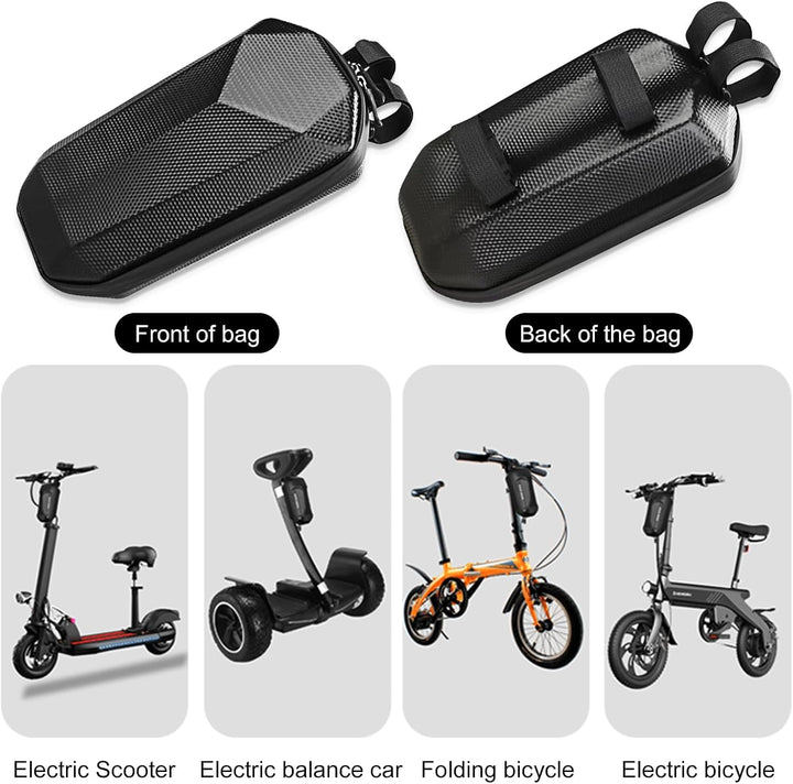 4L E Scooter Tasche für Roller wasserdichte Rollertasche Grosser Kapazität Lenkertasche Schwarz Vord