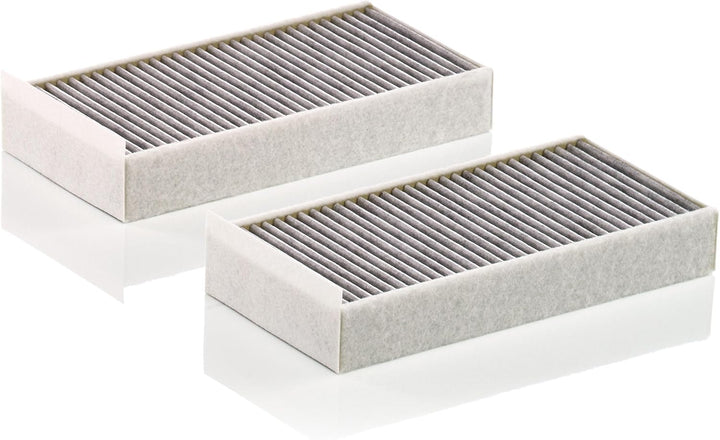 MANN-FILTER CUK 23 015-2 Innenraumfilter – Kabinenluftfilter Satz (2er Set) mit Aktivkohle – Für PKW