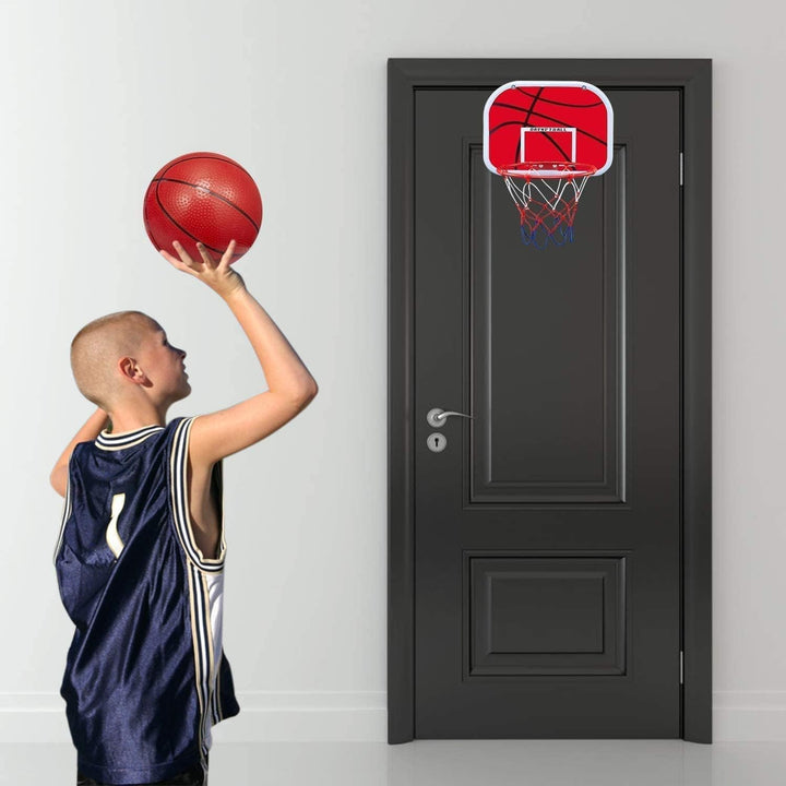 LNCOJOLM Indoor Mini Basketballkorb Basketball Hoop, kleine Bälle über Tür Small Board Hoop Spiel Se