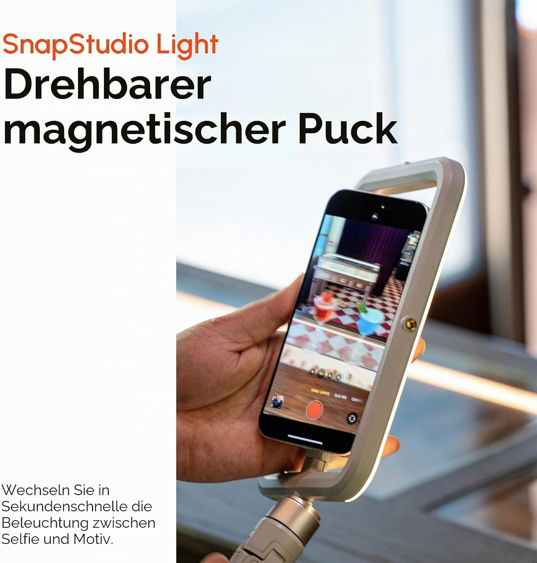 ShiftCam SnapStudio Light - LED-Magnetringlicht mit regelbarer Helligkeit, regelbarer Temperatur, US