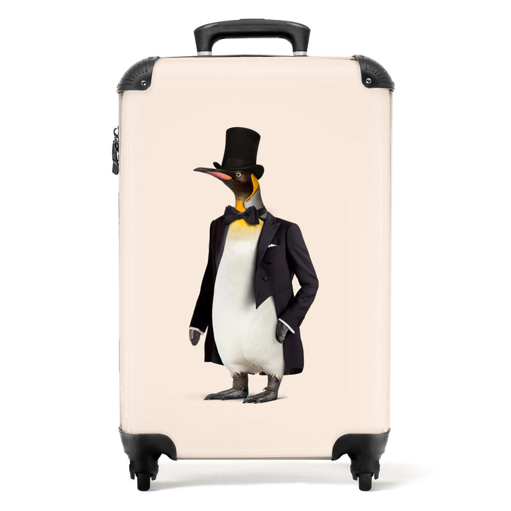 NoBoringSuitcases.com® Koffer Handgepäck Trolley Rollkoffer Kleine Reisekoffer mit 4 Rollen - Pingui