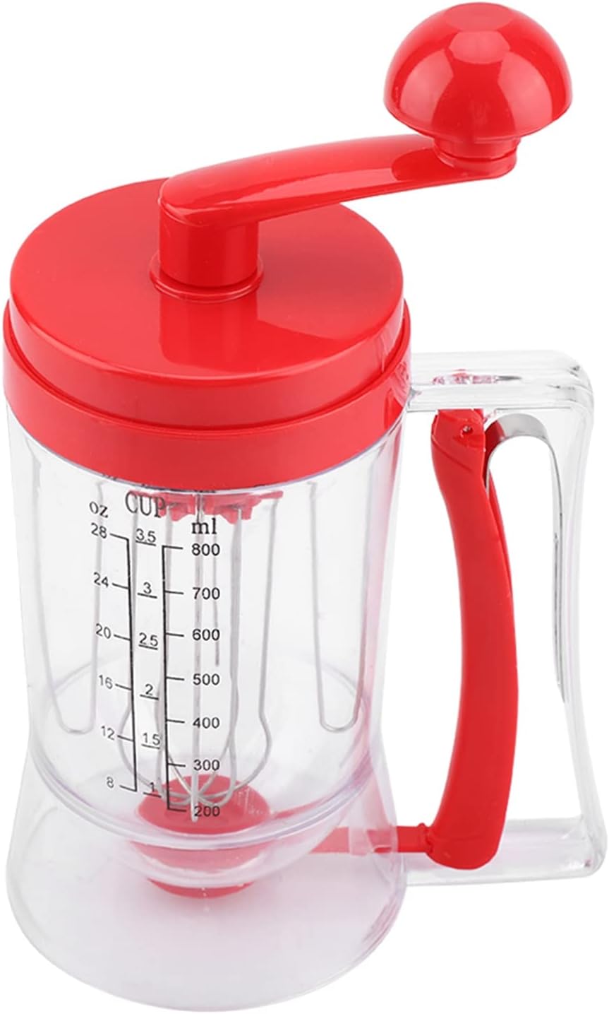 Srliya Teigspender, Handgehaltener Manueller Pfannkuchen-Cupcake-Mixer, Backwerkzeug, Automatischer