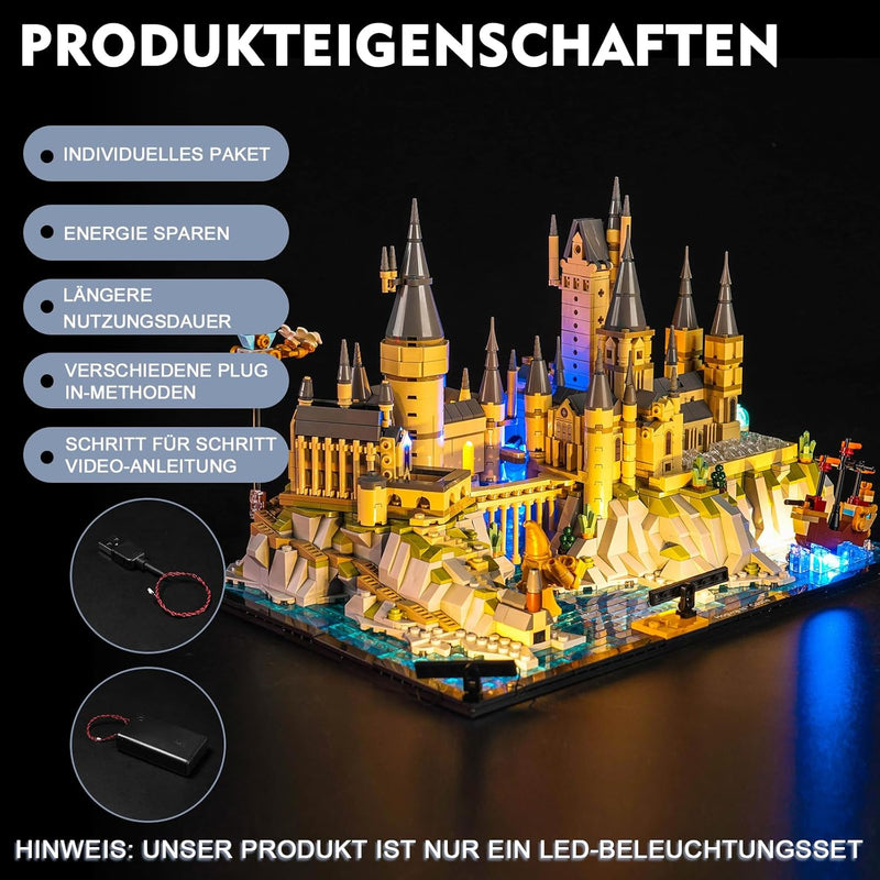 Led Licht Set Kompatibel mit Lego 76419 Hogwarts Castle and Grounds (Kein Lego), Dekorationsbeleucht