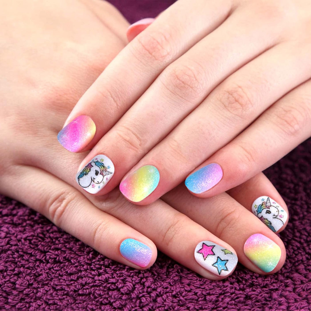 Tacobear Nagelstudio Kinder Mädchen Geschenke 6 7 8 9 10 Jahre Nageltrockner Peel Off Nagellack Pres