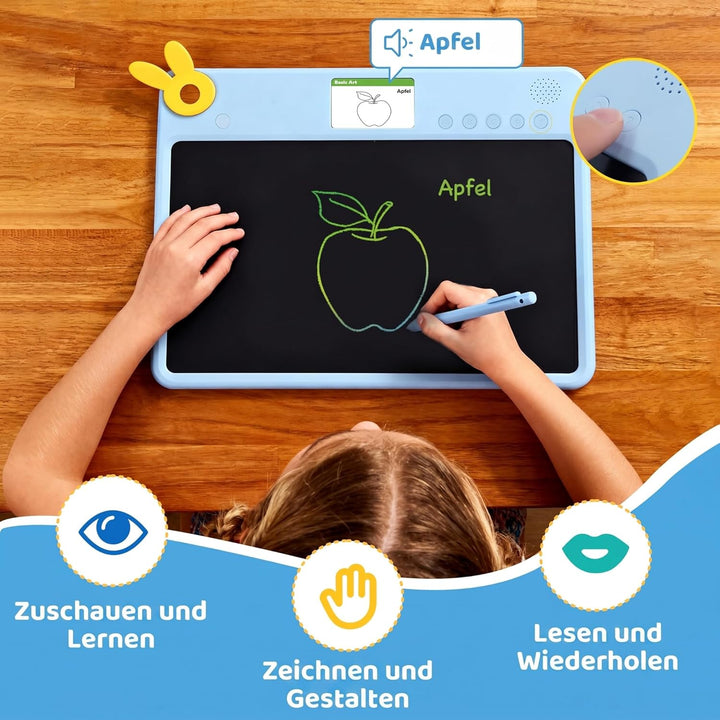LCD-Schreibtablett für Kinder – 13,5-Zoll-Zeichenpad mit 2,8-Zoll-Farbbildschirm, für Kinder im Alte
