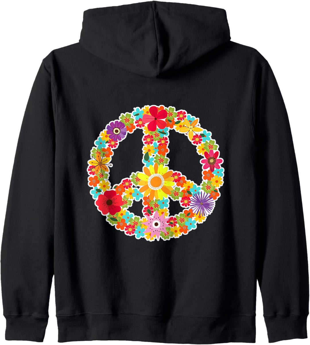 Flower Power Zeichen Retro 60er 70er Jahre Camper Hippie Bus Kapuzenjacke