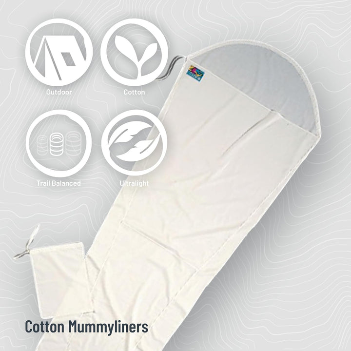 Cocoon MummyLiner Mumienschlafsack, Baumwolle 241 x 90/56 cm natur, 241 x 90/56 cm natur