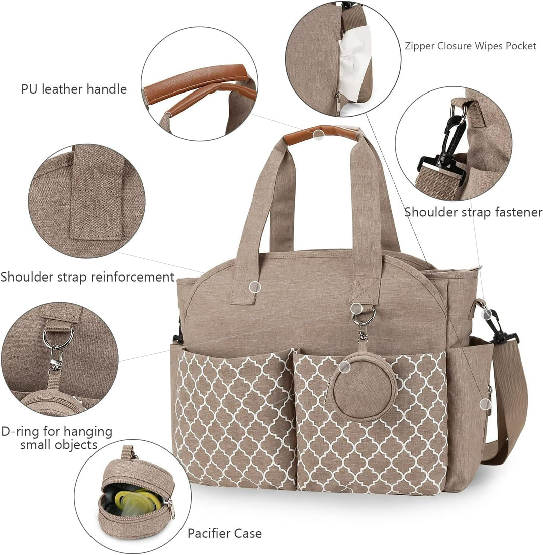 Wickeltasche Tote Baby Wickeltasche Grosse Babytaschen für Mama mit Wickelstation Multifunktions Rei