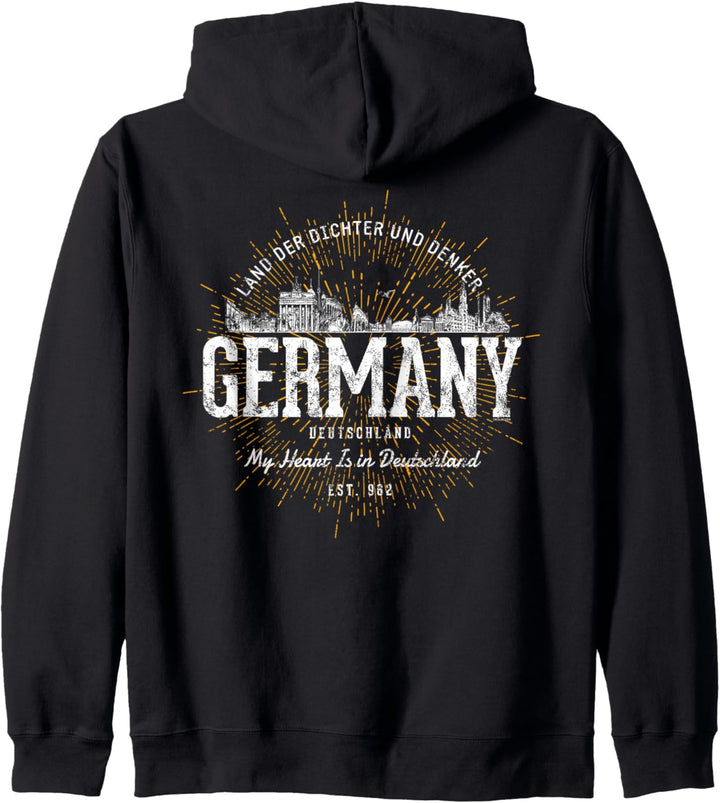 Germany Vintage Retro Deutschland Kapuzenjacke