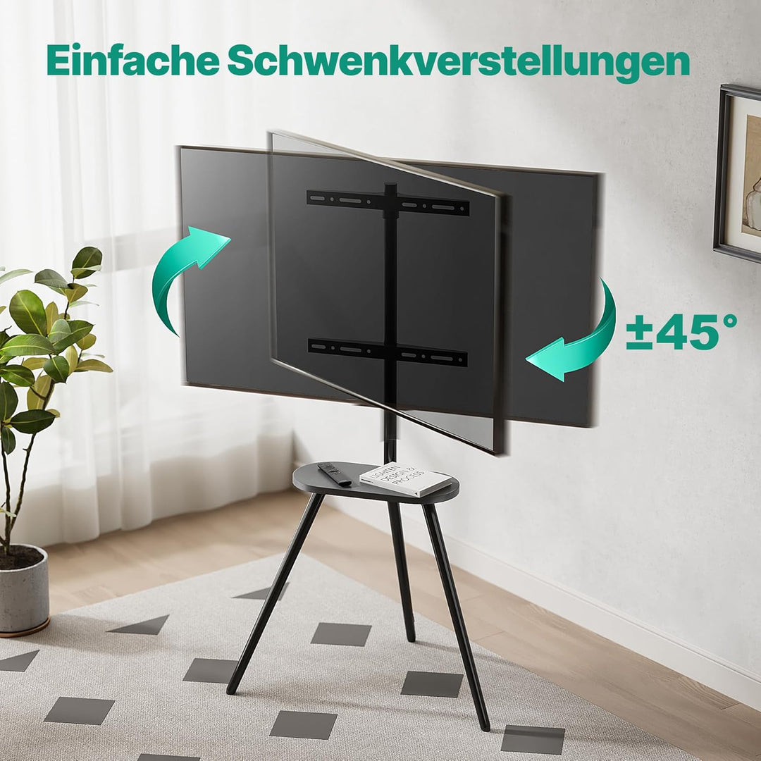 TV Ständer für 43 bis 65 Zoll LCD LED OLED Bildschirm bis zu 35 kg, Höhenverstellbar und Schwenkbar,