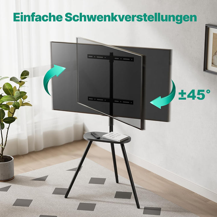 TV Ständer für 43 bis 65 Zoll LCD LED OLED Bildschirm bis zu 35 kg, Höhenverstellbar und Schwenkbar,